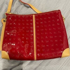Arcadia Red and Tan Shoulder Bag